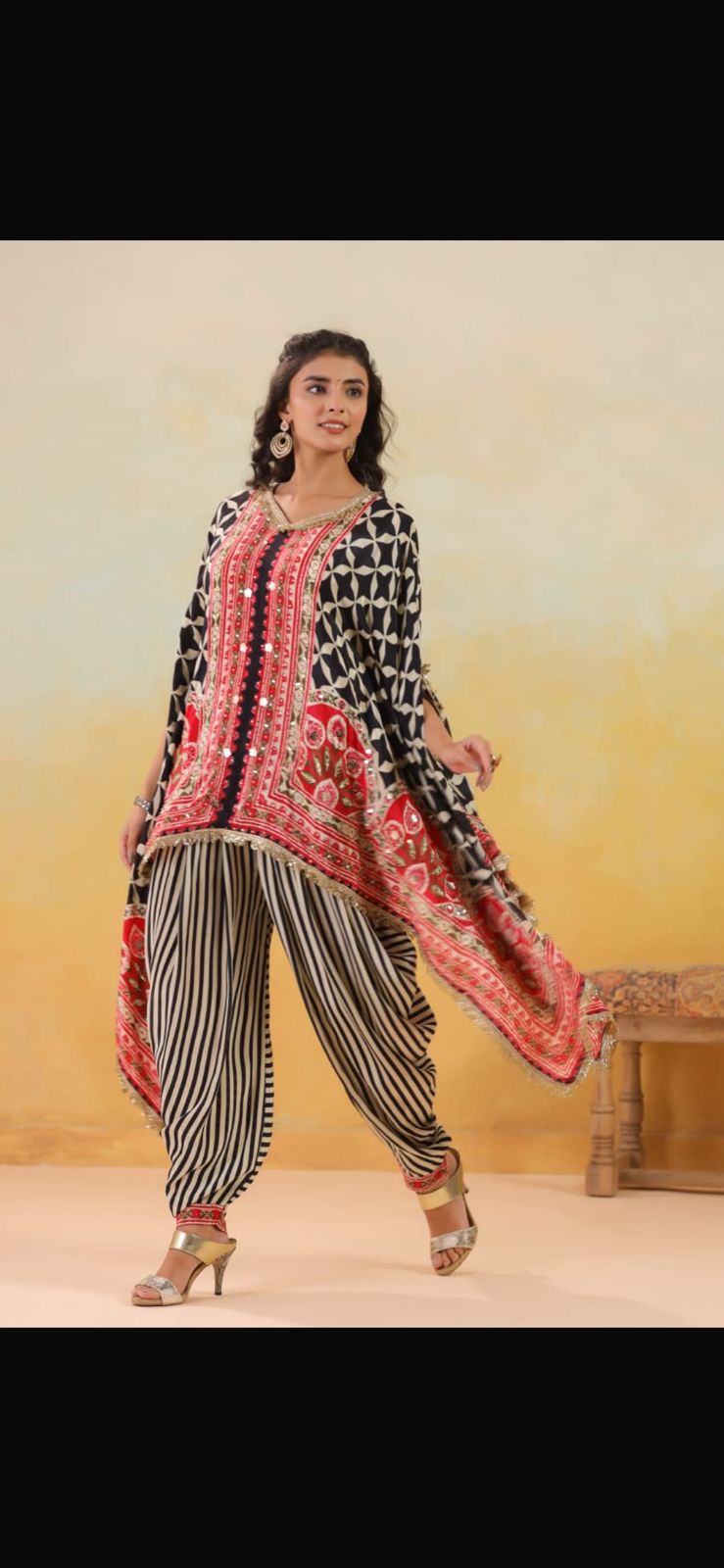 Black dhoti kaftan