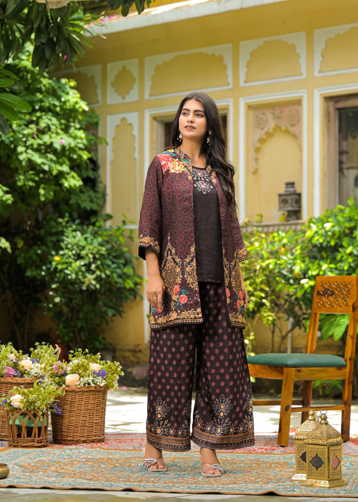 Brown Printed Co-Ord Set