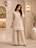 Beige Lucknowi Co-Ord Set