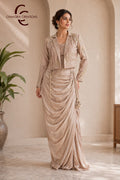 Brown Drape Skirt