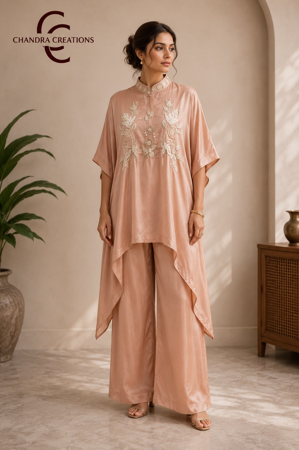 Peach Embroidery