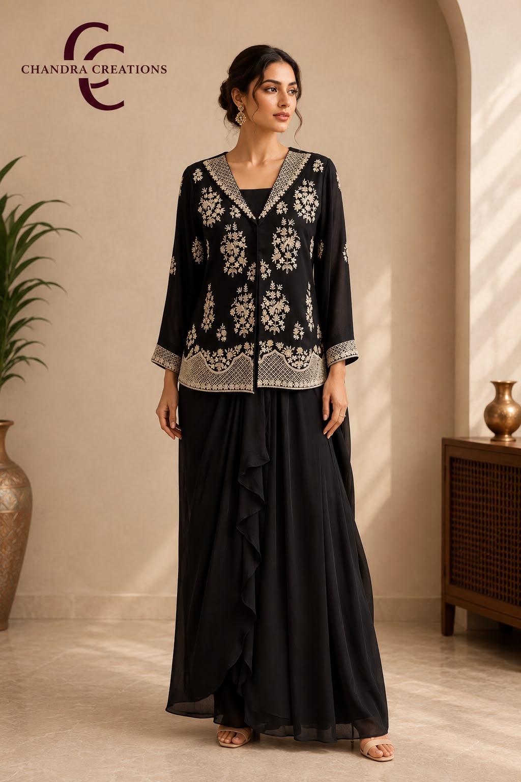 Black Embroidery Silk