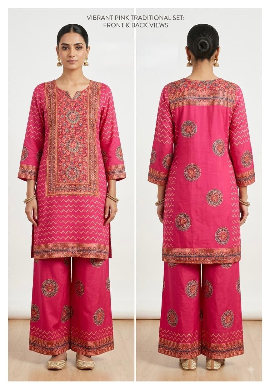 Gajji Katha Pink