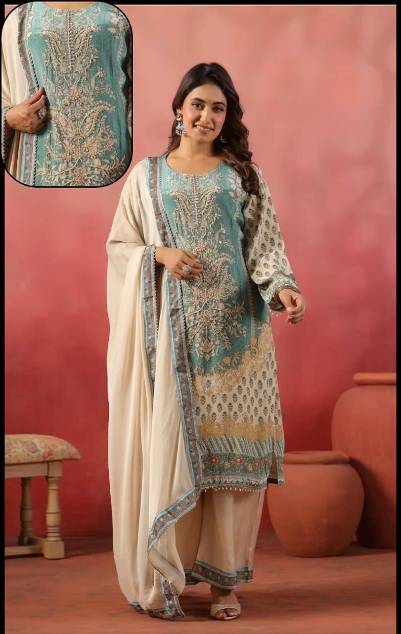 Crepe Embroidery 3pc